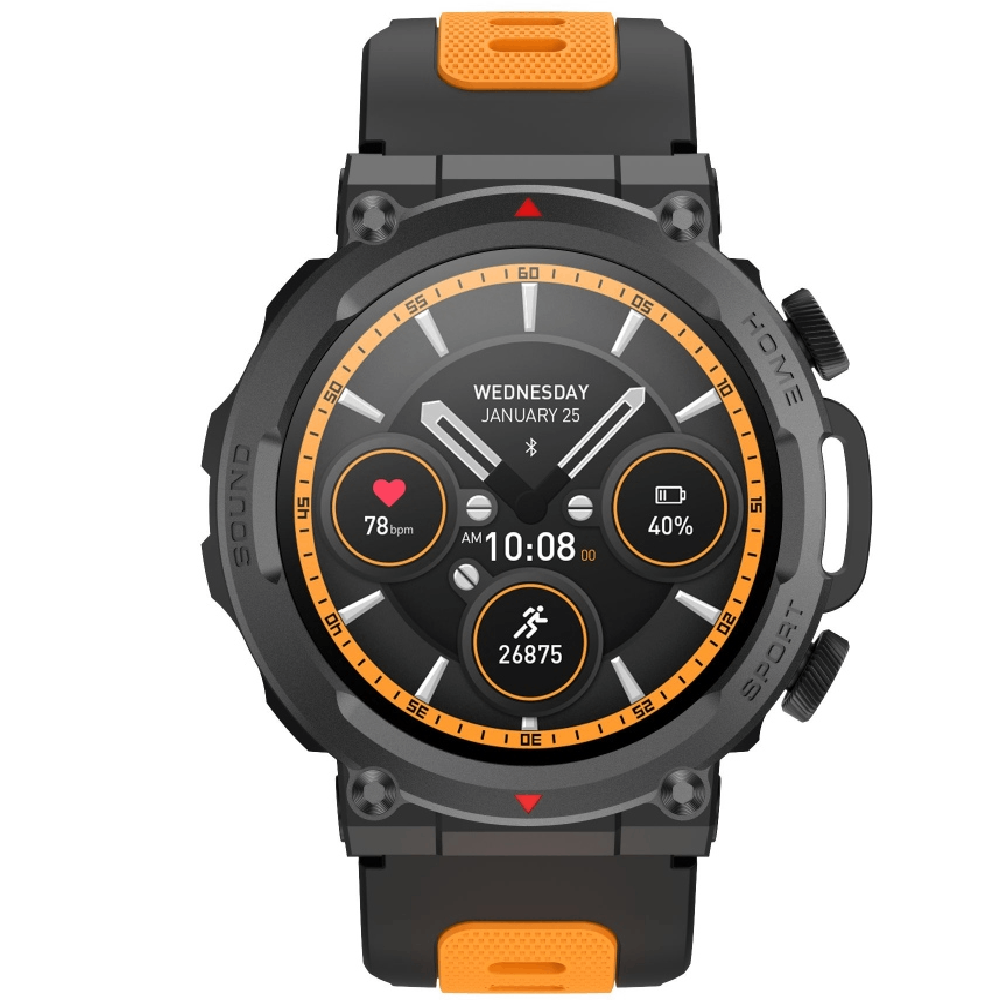 TIMEX Tough 1.43” Round AMOLED Rugged Smartwatch with 466x466 Pixel Resolution| Functional Crown|Bluetooth Calling| Metallic Body|Always On Display|AI Voice Assist|100+ Sports Modes TWTXW601T - KRISHNA WATCH COMPANY