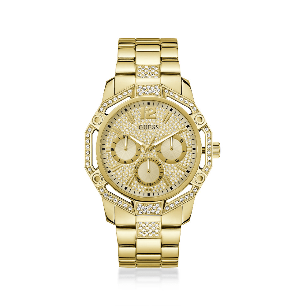 Guess Champagne Round Dial Analog Men Watch - GW0990G2 - KRISHNA WATCH COMPANY