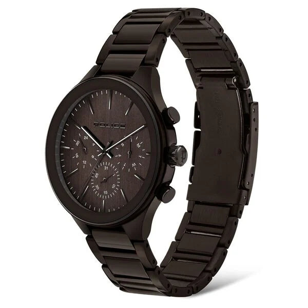 Police Quartz Multifunction Brown Dial Metal Strap Watch for Men ndpl15936jsbn12mw - KRISHNA WATCH COMPANY