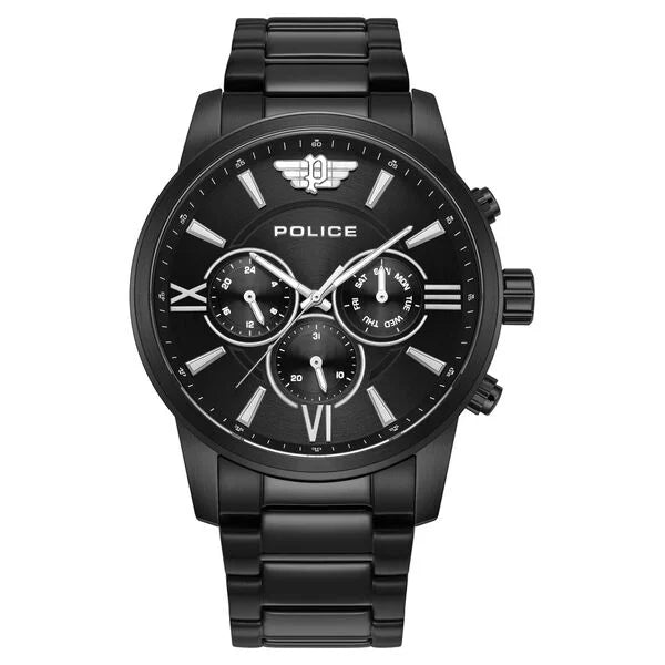 Police Black Dial Quartz Multifunction Watch for Men - PLPEWJK0004406 - KRISHNA WATCH COMPANY