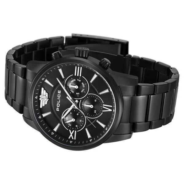 Police Black Dial Quartz Multifunction Watch for Men - PLPEWJK0004406 - KRISHNA WATCH COMPANY