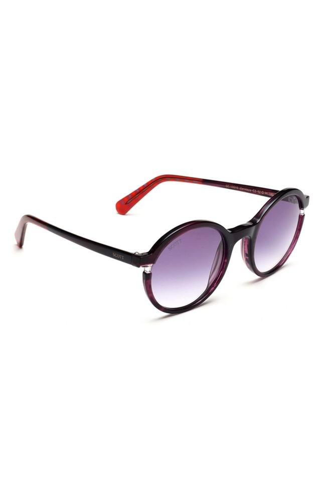 Scott Sunglasses Grey Lens Wayfarer Sunglass Full Rim Purple Frame - SC 10015 C3 52 S - KRISHNA WATCH COMPANY