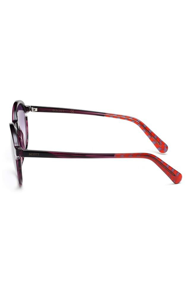 Scott Sunglasses Grey Lens Wayfarer Sunglass Full Rim Purple Frame - SC 10015 C3 52 S - KRISHNA WATCH COMPANY