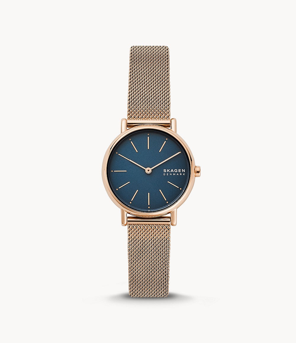 Signatur Lille Two-Hand Rose-Tone Steel Mesh Watch SKW2837 - KRISHNA WATCH COMPANY