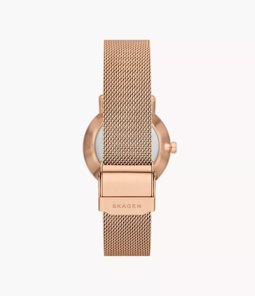 Kuppel Lille Two-Hand Sub-Second Rose Gold Stainless Steel Mesh Watch SKW3099 - KRISHNA WATCH COMPANY