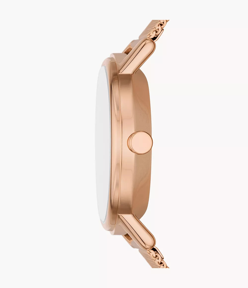 Kuppel Lille Two-Hand Sub-Second Rose Gold Stainless Steel Mesh Watch SKW3099 - KRISHNA WATCH COMPANY