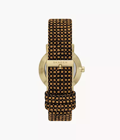 Kuppel Lille Two-Hand Sub-Second Brown Kvadrat Wool Watch SKW3107 - KRISHNA WATCH COMPANY