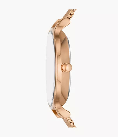 Anita Lille Three-Hand Ombré Mother of Peal Rose Gold Stainless Steel Mesh Watch SKW3107