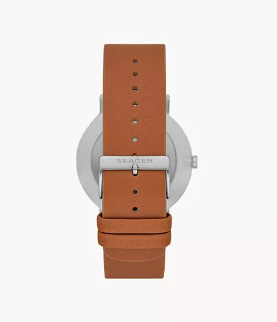 Kuppel Two-Hand Sub-Second Brown Leather Watch SKW6888 - KRISHNA WATCH COMPANY
