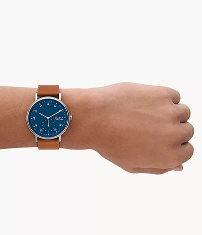 Kuppel Two-Hand Sub-Second Brown Leather Watch SKW6888