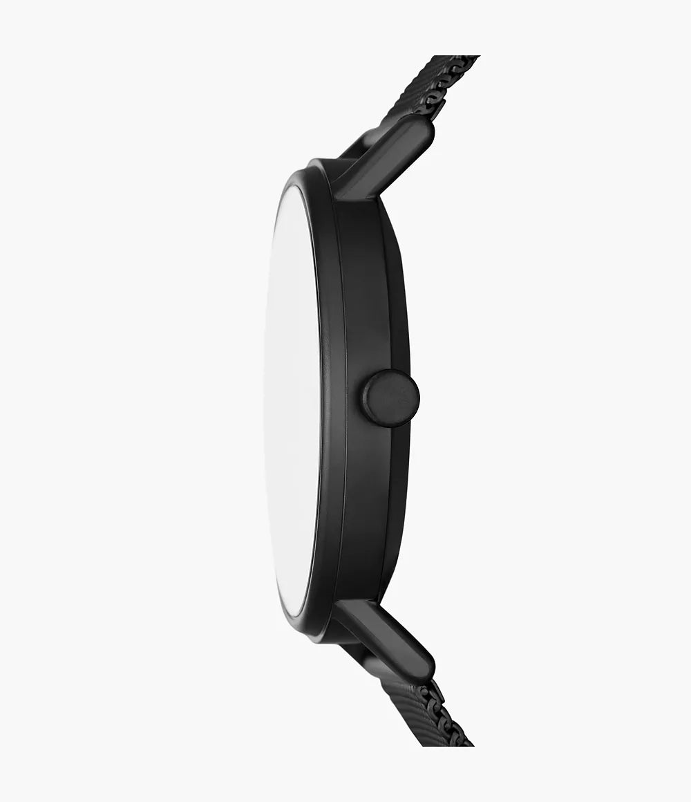 Kuppel Two-Hand Sub-Second Black Stainless Steel Mesh Watch SKW6892