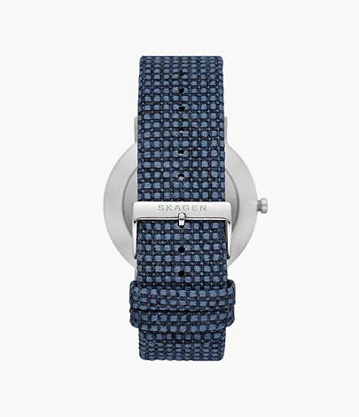 Skagen Kuppel Two-Hand Sub-Second Blue Kvadrat Wool Watch SKW6894 - KRISHNA WATCH COMPANY