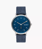 Skagen Kuppel Two-Hand Sub-Second Blue Kvadrat Wool Watch SKW6894