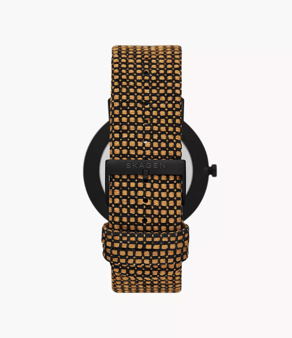 Kuppel Two-Hand Sub-Second Brown Kvadrat Wool Watch SKW6895 - KRISHNA WATCH COMPANY