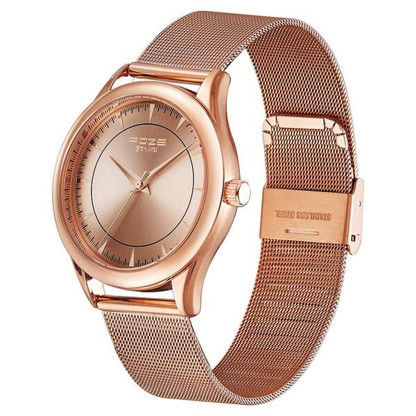 Poze by Sonata Quartz Analog Rose Gold Dial Stainless Steel Strap Watch for Men SP70020WM01W - KRISHNA WATCH COMPANY