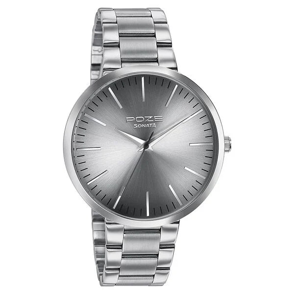 Sonata Poze Quartz Analog Watch for Men sp70026sm01w - KRISHNA WATCH COMPANY