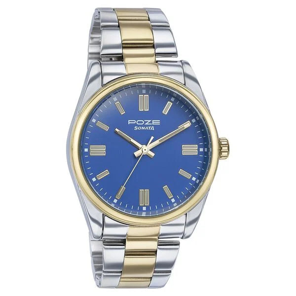 Sonata Poze Quartz Analog Watch For Men - SP70033BM01 - KRISHNA WATCH COMPANY