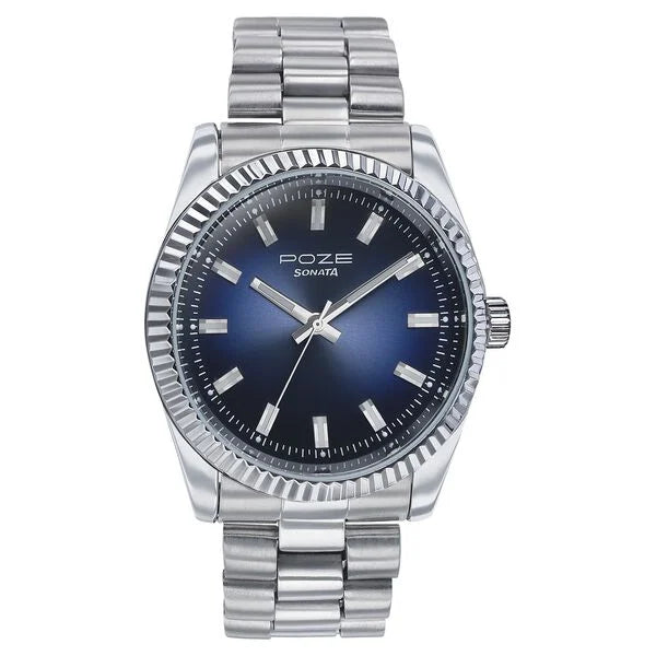 Sonata Poze Quartz Analog Watch For Men sp70043sm01 - KRISHNA WATCH COMPANY