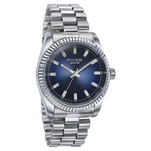 Sonata Poze Quartz Analog Watch For Men sp70043sm01 - KRISHNA WATCH COMPANY
