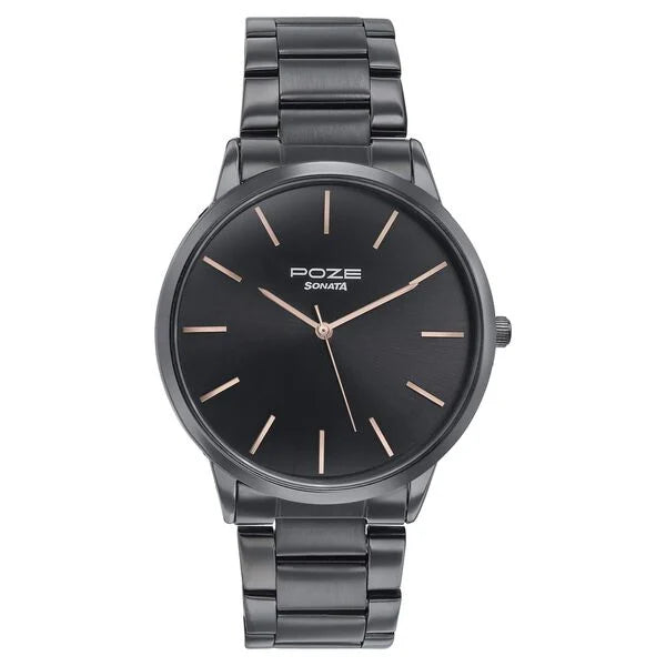 Sonata Poze Quartz Analog Watch For Men - 70045NM01 - KRISHNA WATCH COMPANY