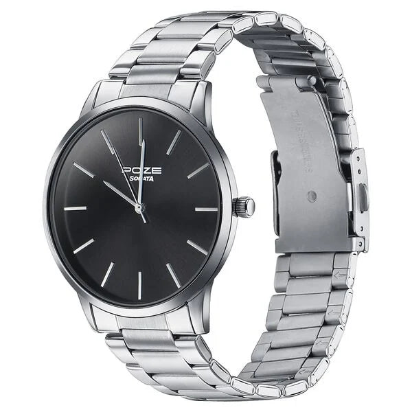 Sonata Poze Quartz Analog Watch For Men sp70045sm01 - KRISHNA WATCH COMPANY