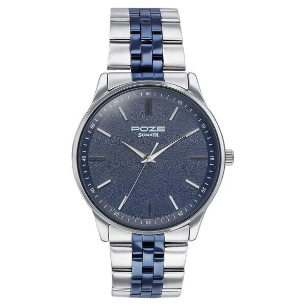 Sonata Poze Quartz Analog Watch For Men sp70048km01w - KRISHNA WATCH COMPANY