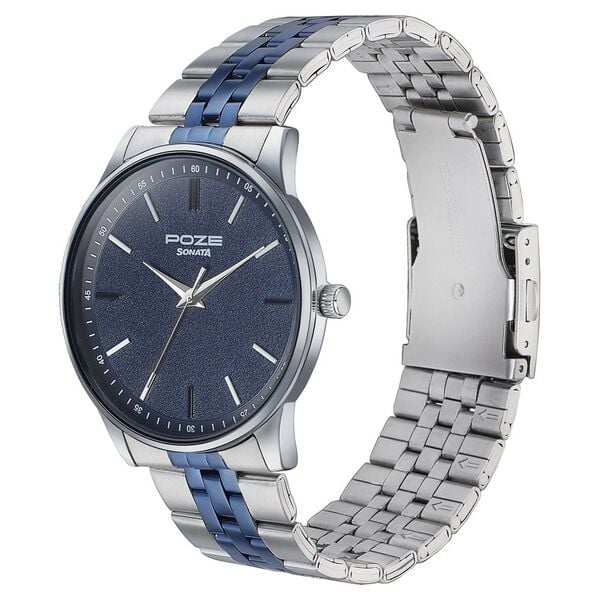 Sonata Poze Quartz Analog Watch For Men sp70048km01w - KRISHNA WATCH COMPANY