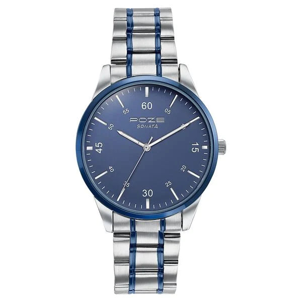 Sonata Poze Quartz Analog Watch For Men sp70049km01 - KRISHNA WATCH COMPANY