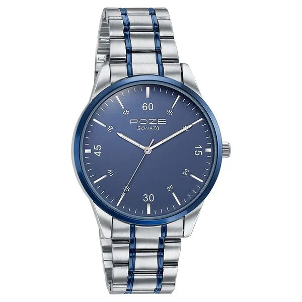 Sonata Poze Quartz Analog Watch For Men sp70049km01 - KRISHNA WATCH COMPANY