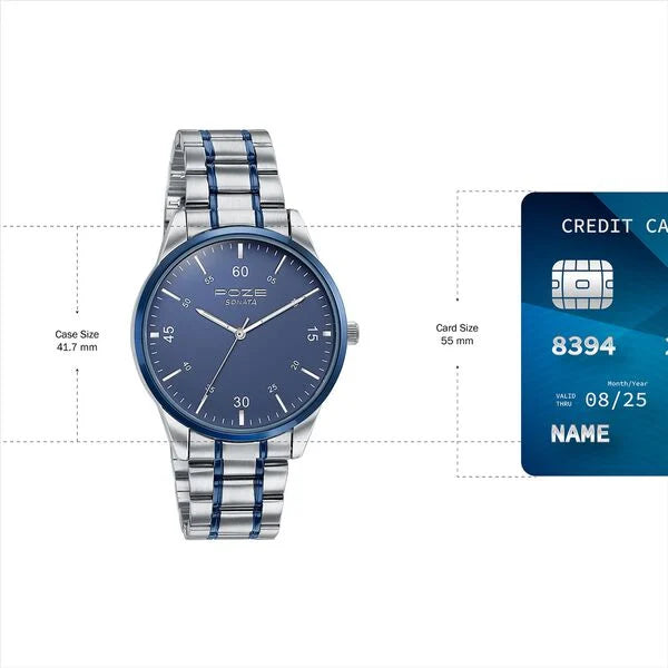 Sonata Poze Quartz Analog Watch For Men sp70049km01 - KRISHNA WATCH COMPANY