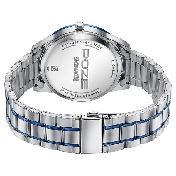 Sonata Poze Quartz Analog Watch For Men sp70049km01 - KRISHNA WATCH COMPANY