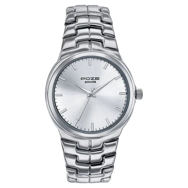 Sonata Poze Quartz Analog Watch For Men sp70051sm02w - KRISHNA WATCH COMPANY