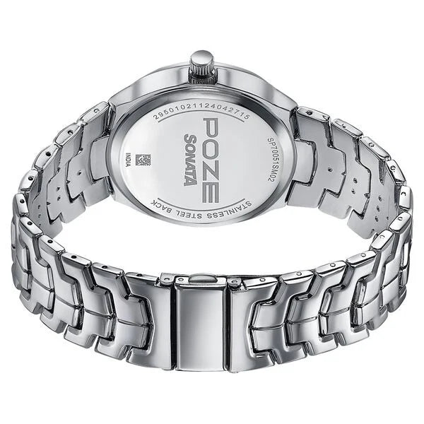 Sonata Poze Quartz Analog Watch For Men sp70051sm02w - KRISHNA WATCH COMPANY