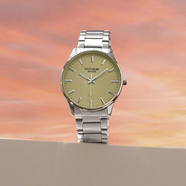 Poze By Sonata Quartz Analog Watch For Men - SP70053SM02W - KRISHNA WATCH COMPANY