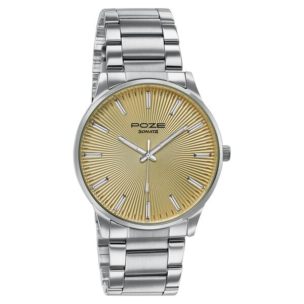 Poze By Sonata Quartz Analog Watch For Men - SP70053SM02W - KRISHNA WATCH COMPANY