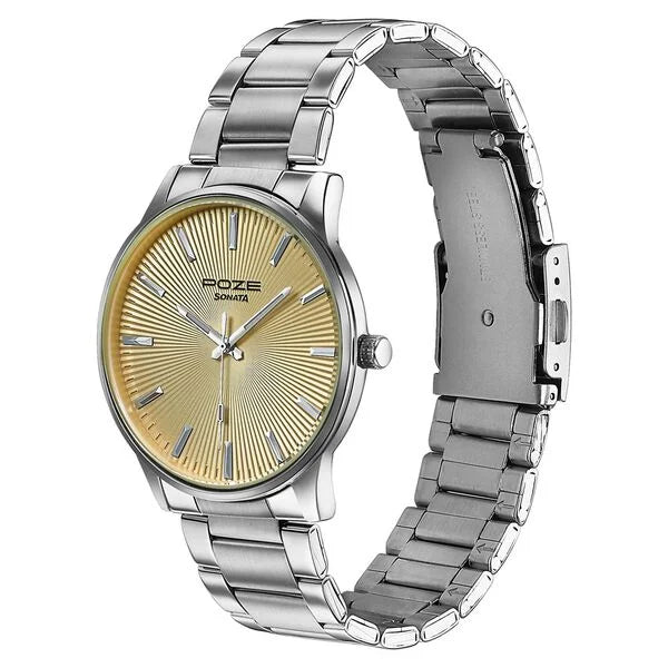 Poze By Sonata Quartz Analog Watch For Men - SP70053SM02W - KRISHNA WATCH COMPANY