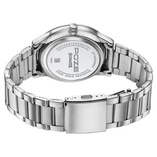 Poze By Sonata Quartz Analog Watch For Men - SP70053SM02W - KRISHNA WATCH COMPANY