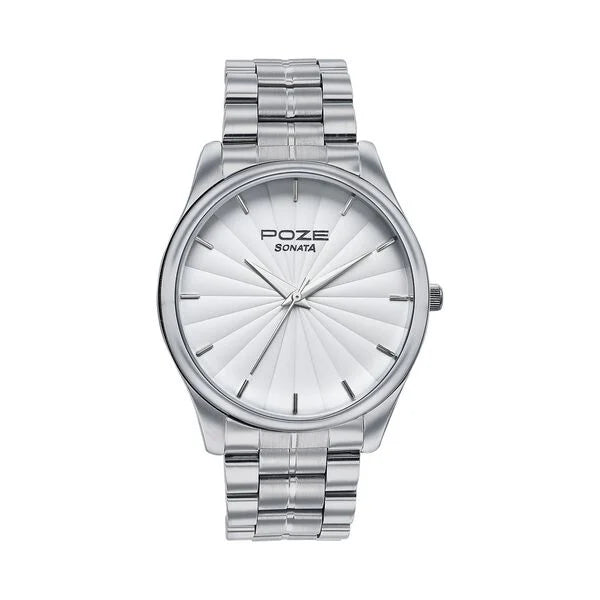 Sonata Poze Quartz Analog Watch For Men - 70064SM01 - KRISHNA WATCH COMPANY