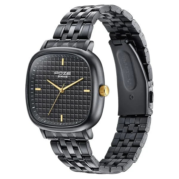 Sonata Poze Quartz Analog Watch For Men sp70072km03 - KRISHNA WATCH COMPANY