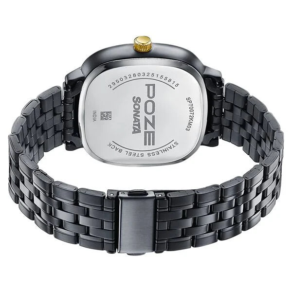 Sonata Poze Quartz Analog Watch For Men sp70072km03 - KRISHNA WATCH COMPANY
