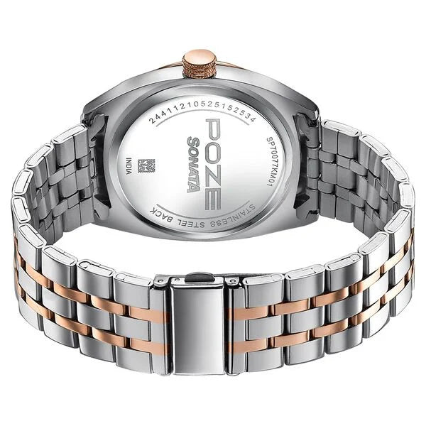Sonata Poze Quartz Analog Watch For Men sp70077km01 - KRISHNA WATCH COMPANY