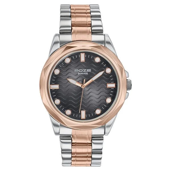 Poze By Sonata Quartz Analog Watch For Men - SP70088KM01W - KRISHNA WATCH COMPANY