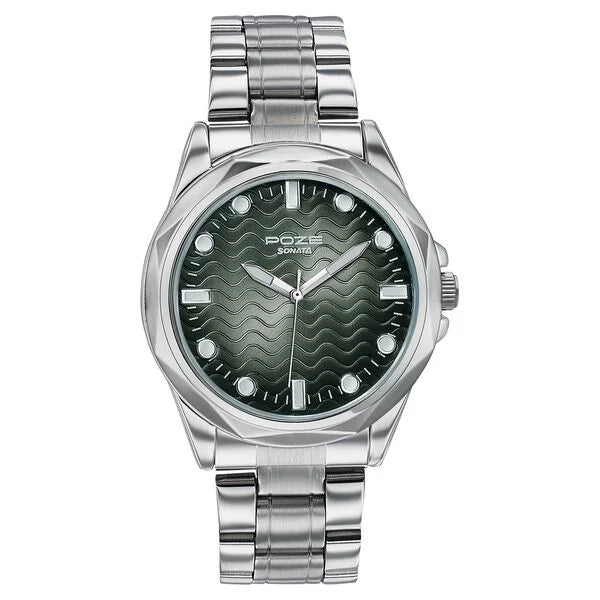 Poze By Sonata Quartz Analog Watch For Men - 70088SM02W - KRISHNA WATCH COMPANY