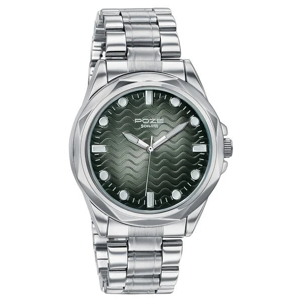 Poze By Sonata Quartz Analog Watch For Men - 70088SM02W - KRISHNA WATCH COMPANY