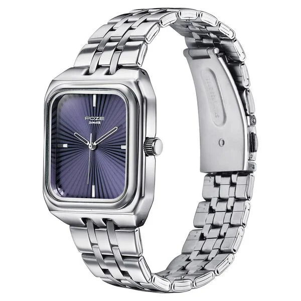 Poze By Sonata Quartz Analog Watch For Men - 70089SM01W - KRISHNA WATCH COMPANY