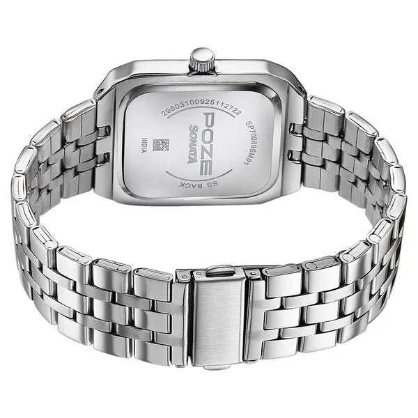 Poze By Sonata Quartz Analog Watch For Men - 70089SM01W - KRISHNA WATCH COMPANY