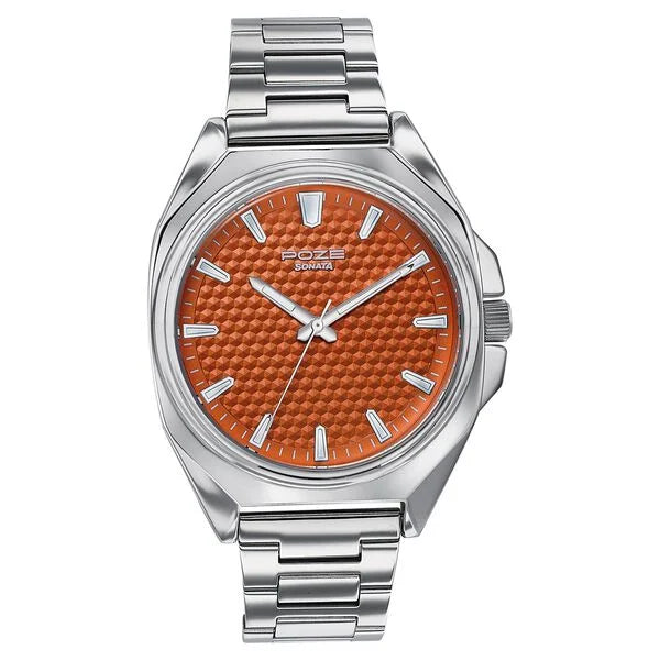 Poze By Sonata Quartz Analog Watch For Men - SP70091SM01W - KRISHNA WATCH COMPANY