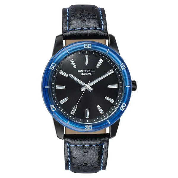 Poze By Sonata Quartz Analog Watch For Men sp70092kl01w - KRISHNA WATCH COMPANY