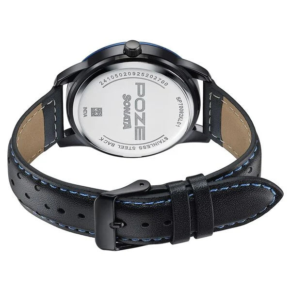 Poze By Sonata Quartz Analog Watch For Men sp70092kl01w - KRISHNA WATCH COMPANY