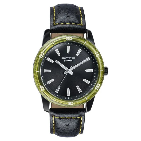 Poze By Sonata Quartz Analog Watch For Men sp70092kl02w - KRISHNA WATCH COMPANY